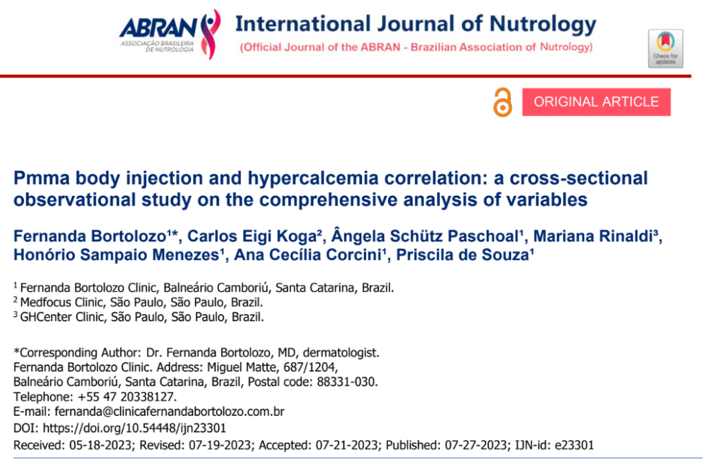 PMMA BODY INJECTION AND HYPERCALCEMIA CORRELATION: A CROSS-SECTIONAL OBSERVATIONAL STUDY ON THE COMPREHENSIVE ANALYSIS OF VARIABLES